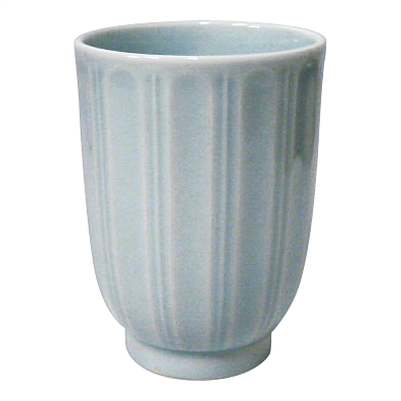 青白磁彫寿司湯呑 21407-27 1個(ご注文単位1個)【直送品】