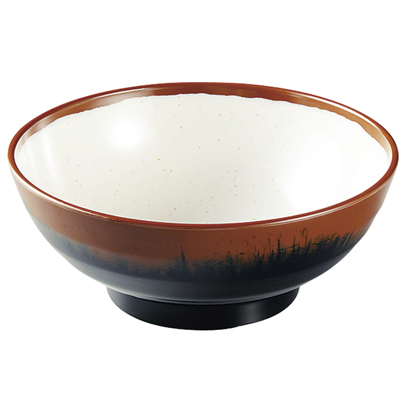 メラミン「長次郎窯」　そば丼（特大） AN-70W 1袋（ご注文単位1袋）【直送品】
