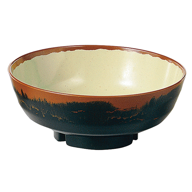 メラミン「長次郎窯」　丼　AN-72G  1袋（ご注文単位1袋）【直送品】
