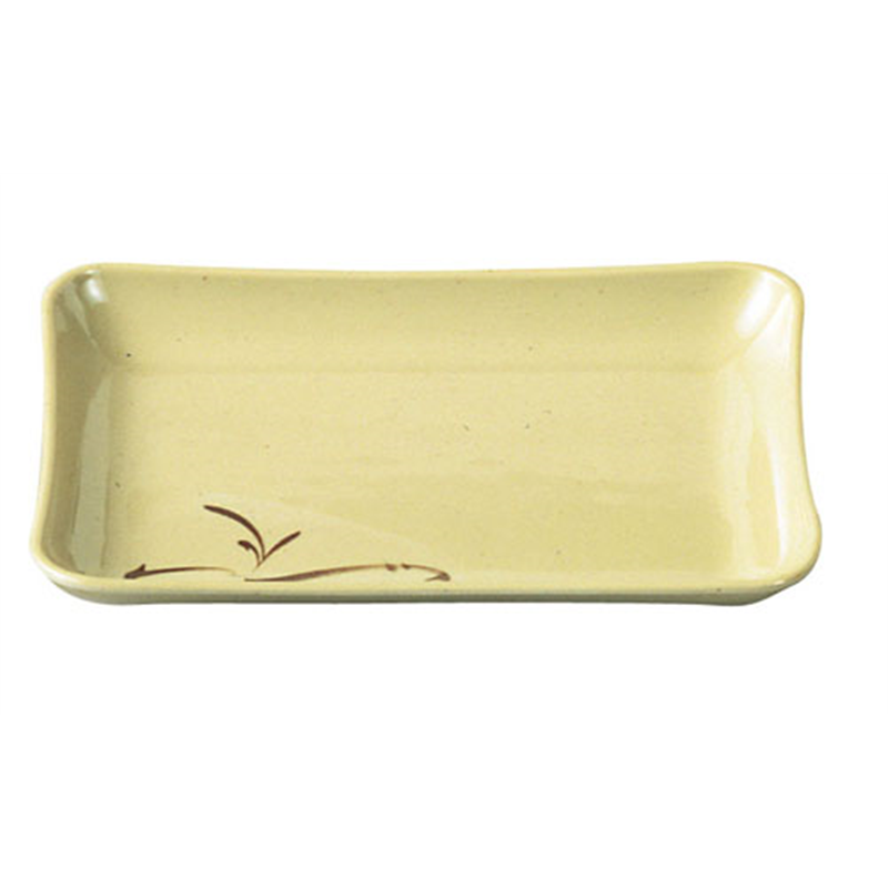メラミン「織部」 角皿(大)切立 OB-29 1袋(ご注文単位1袋)【直送品】