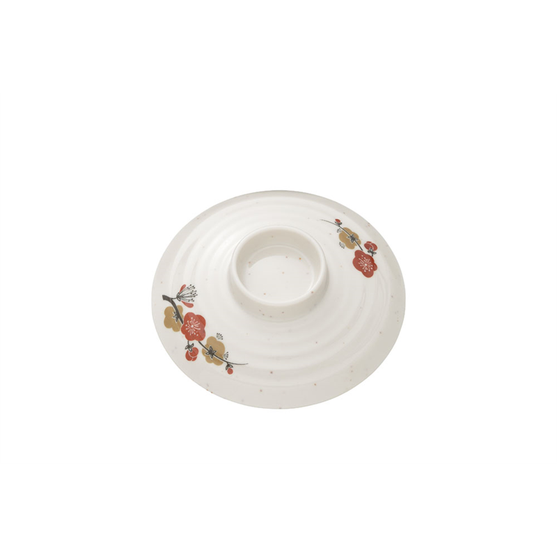 メラミン「元禄梅」 飯茶椀 蓋 U-4B 1袋(ご注文単位1袋)【直送品】