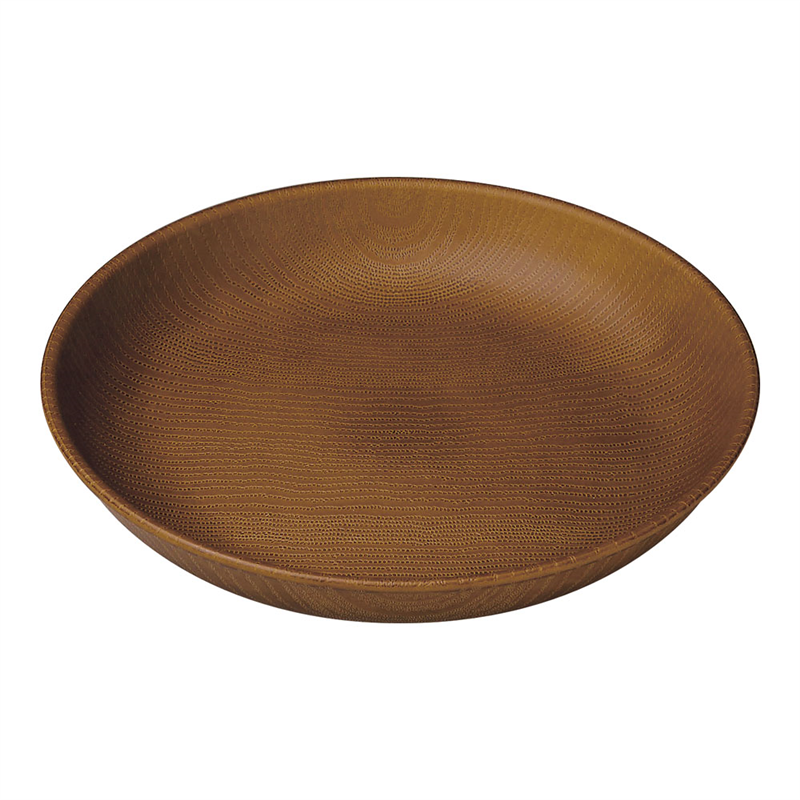 WOOD ラウンドプレート 21cm ブラウン 1袋(ご注文単位1袋)【直送品】