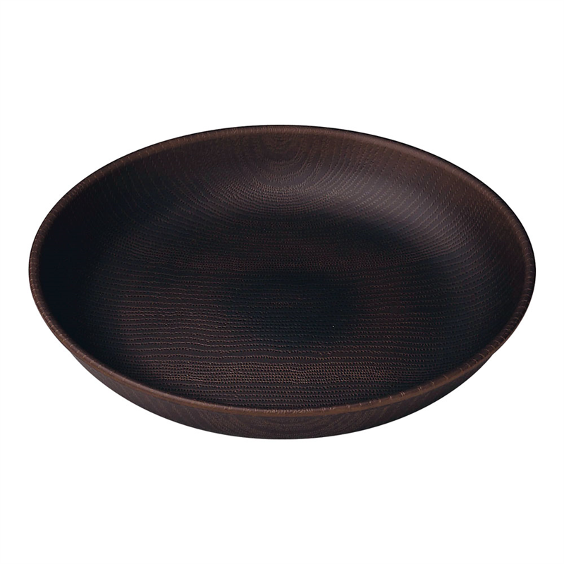 WOOD ラウンドプレート 21cm ダークブラウン 1袋(ご注文単位1袋)【直送品】