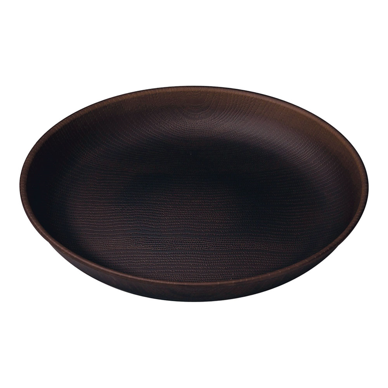 WOOD ラウンドプレート 24cm ダークブラウン 1袋(ご注文単位1袋)【直送品】