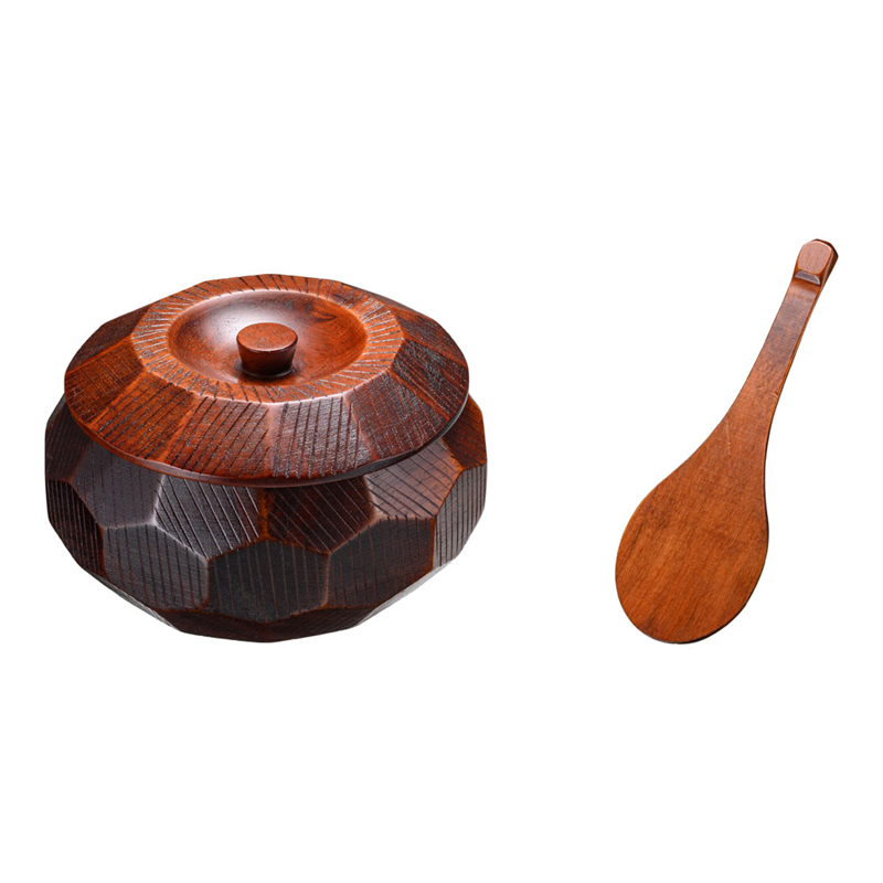 摺り漆木製飯器セット（蓋付） 大　25782 1箱（ご注文単位1箱）【直送品】