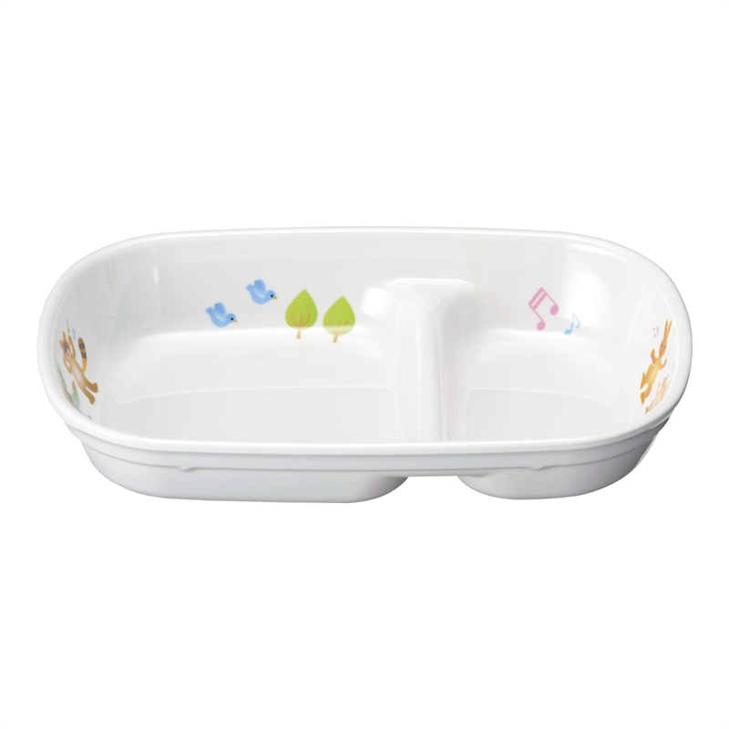 メラミンお子様食器「プチまる」 780-PM　二菜皿 1個（ご注文単位1個）【直送品】