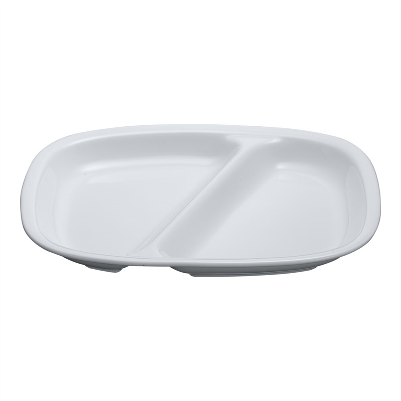 高強度磁器 ホワイト WH-035 角仕切皿 1個(ご注文単位1個)【直送品】