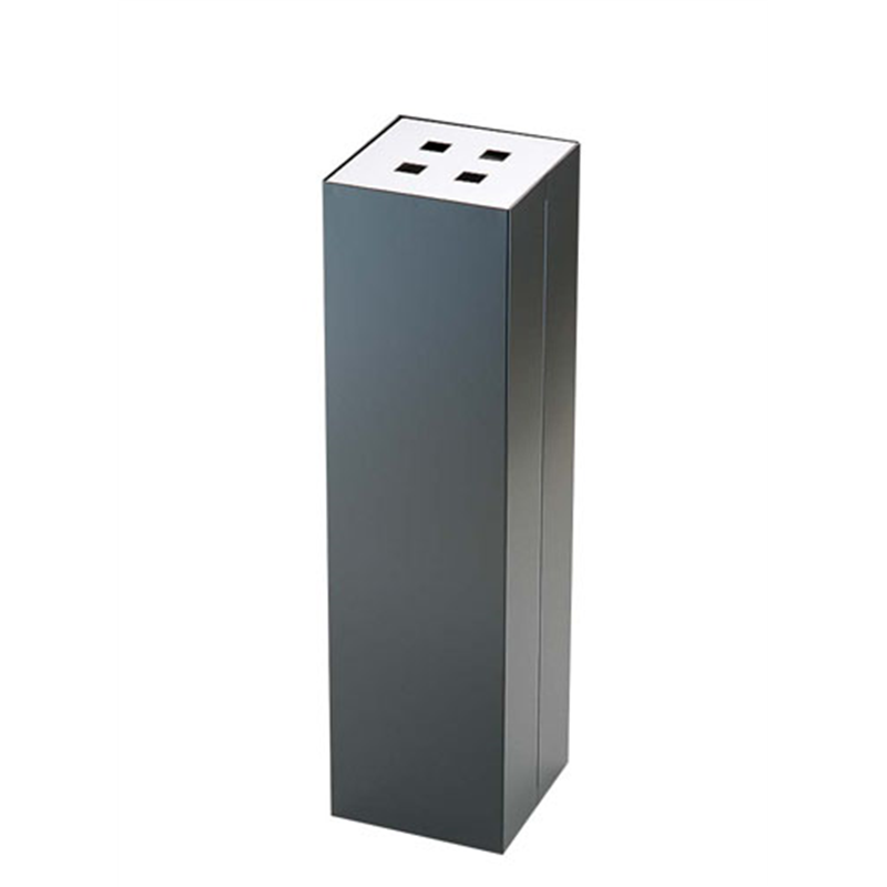 角型スモーキングスタンド(スチール) ブラック 1箱(ご注文単位1箱)【直送品】