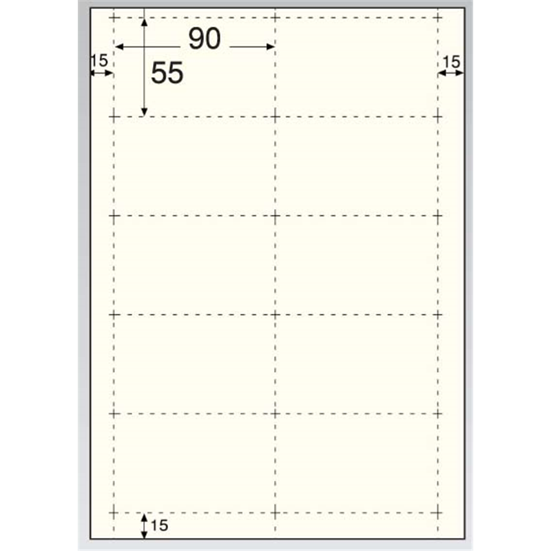 ビジネス名刺　10面厚みしっかりクリーム BX08S　12シート入 1袋（ご注文単位1袋）【直送品】