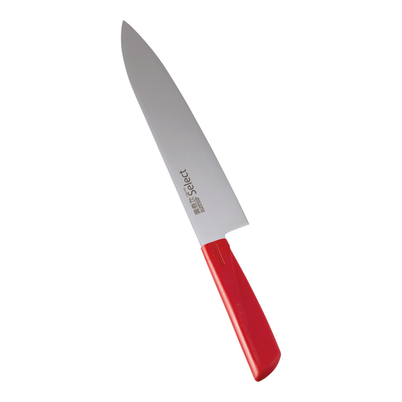 カラーセレクト 牛刀(両刃) 3015-RD 21cm レッド 1箱(ご注文単位1箱)【直送品】