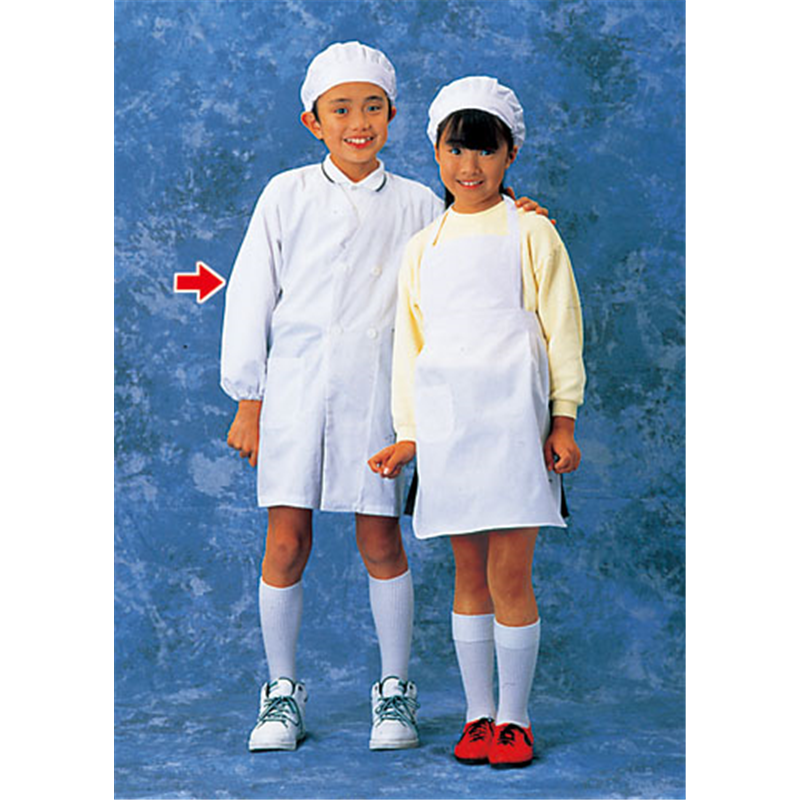 学童給食衣（ホワイト）ダブルSKV359 2号 1袋（ご注文単位1袋）【直送品】