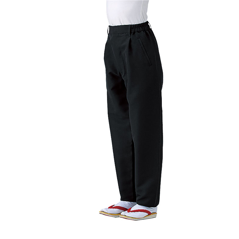 男女兼用和風パンツ　SLB951-1 ブラック　L 1袋（ご注文単位1袋）【直送品】