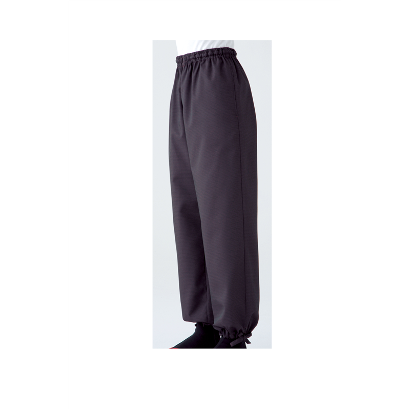 男女兼用　和風パンツ　SLB673-2 黒×エンジ　LL 1袋（ご注文単位1袋）【直送品】