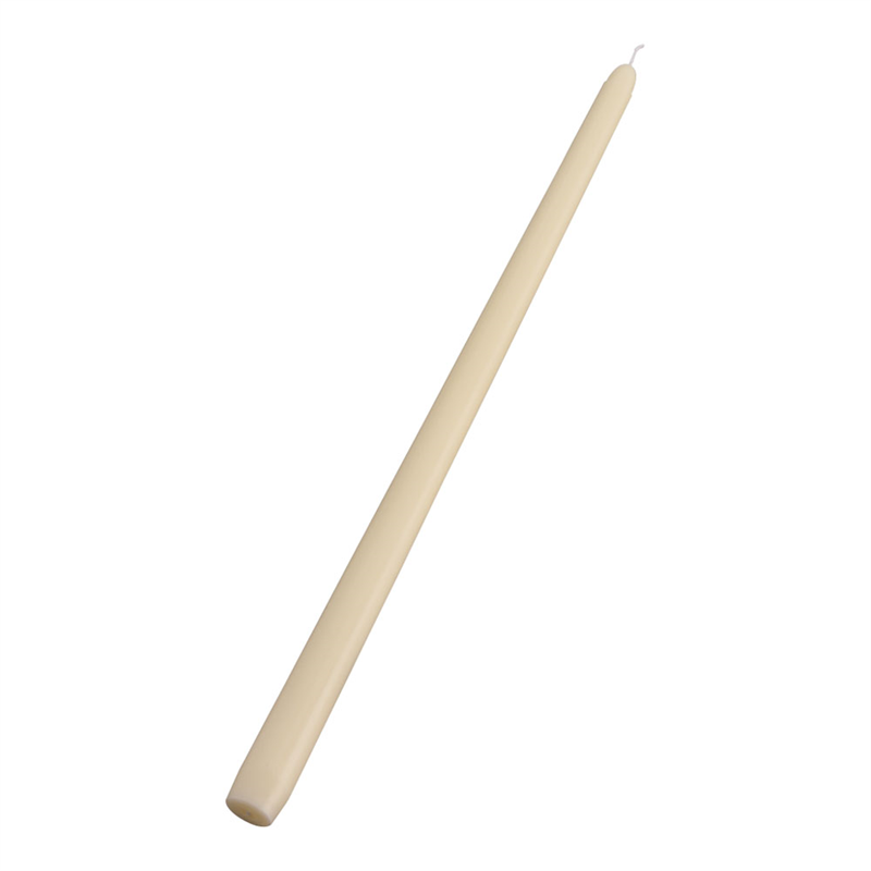 パステルテーパーキャンドル 15インチ ライトイエロー(1打入) 1箱(ご注文単位1箱)【直送品】