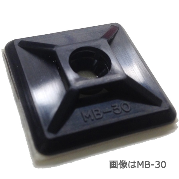 オーム電機 MB-40B 00-9608 ロックタイベース MB-40 ブラック 50個入(ご注文単位1袋)【直送品】