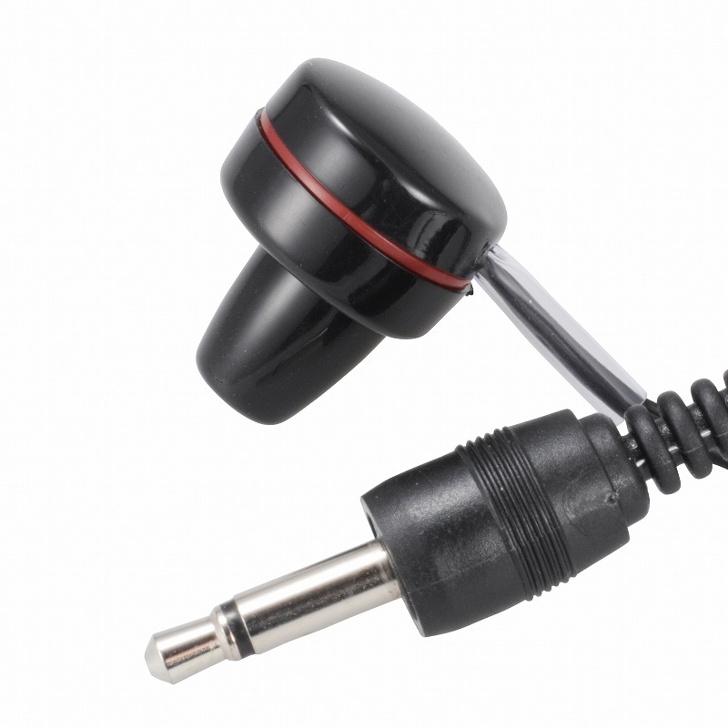 オーム電機 EAR-0016 01-0016 モノラルイヤホン テレビ用 φ3.5 3m ブラック（ご注文単位1袋）【直送品】