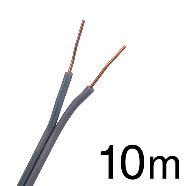 オーム電機 TIVF-080-10H 04-7344 ベル線 10m 灰(ご注文単位1袋)【直送品】