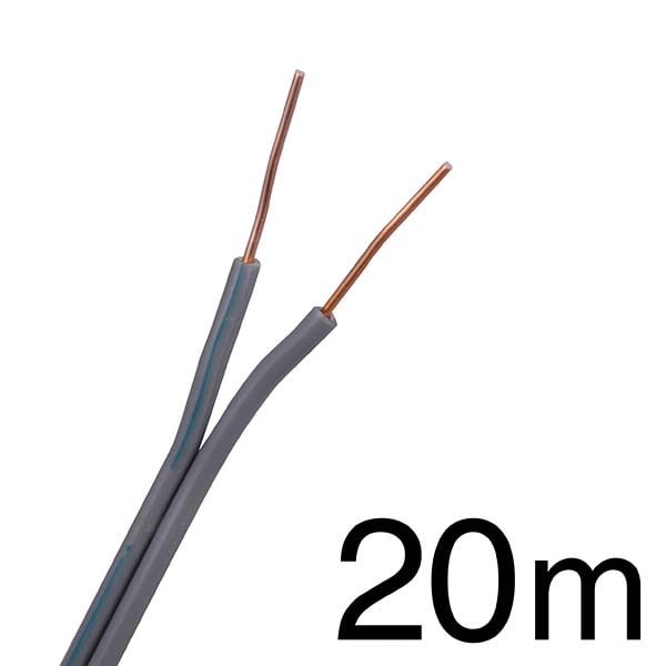 オーム電機 TIVF-080-20H 04-7345 ベル線 20m 灰(ご注文単位1袋)【直送品】