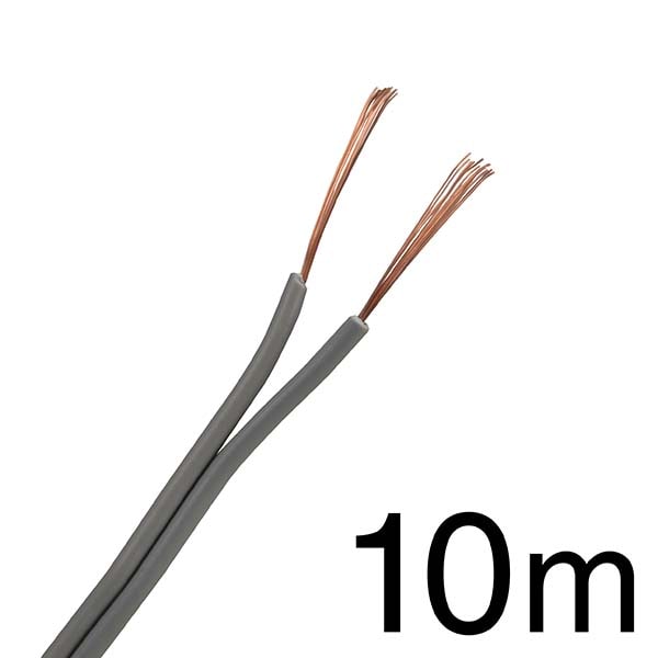 オーム電機 VFF-030-10H 04-7412 インターホンコード 10m 灰(ご注文単位1袋)【直送品】