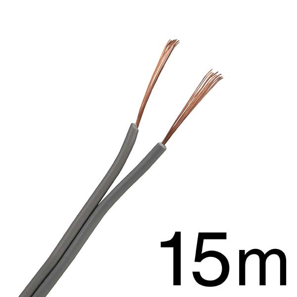 オーム電機 VFF-030-15H 04-7413 インターホンコード 15m 灰(ご注文単位1袋)【直送品】
