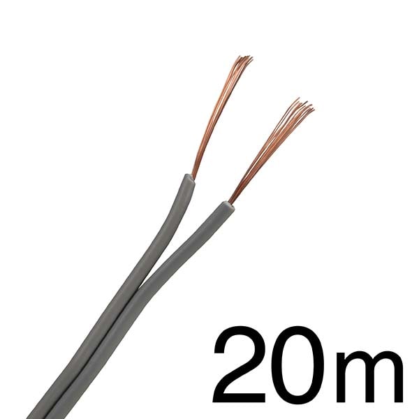 オーム電機 VFF-030-20H 04-7414 インターホンコード 20m 灰(ご注文単位1袋)【直送品】