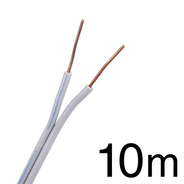 オーム電機 TIVF-080-10W 04-7486 ベル線 10m 白(ご注文単位1袋)【直送品】