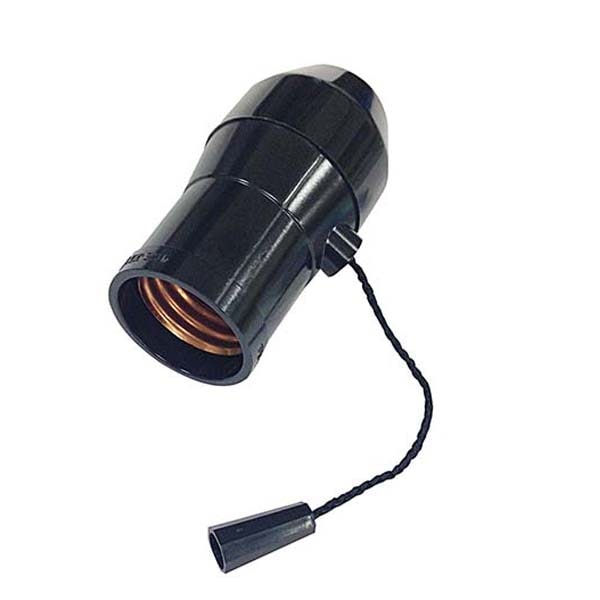 オーム電機 HS-L26PS-G 04-7610 プルスイッチ付き ソケット E26用(ご注文単位1袋)【直送品】