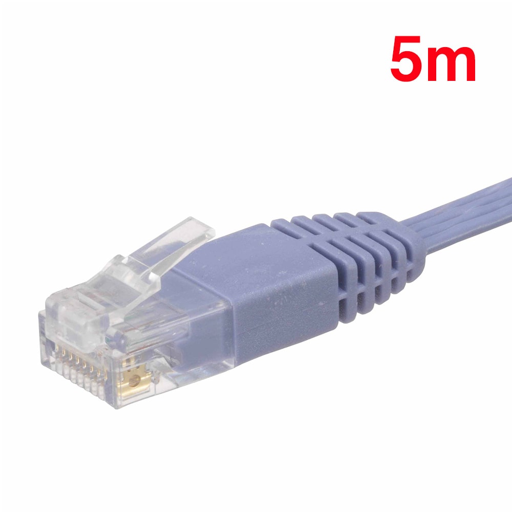 オーム電機 PC-N1066 05-1066 LANケーブル カテゴリー6フラット 5m(ご注文単位1袋)【直送品】