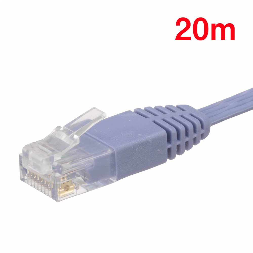 オーム電機 PC-N1069 05-1069 LANケーブル カテゴリー6フラット 20m(ご注文単位1袋)【直送品】