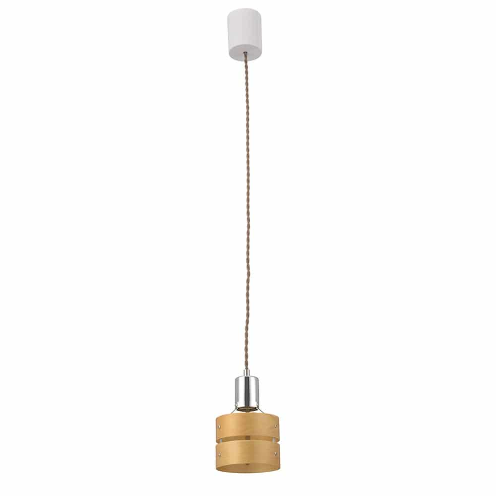 オーム電機 LT-YE26-N 06-4169 ペンダントライト 木製セード ナチュラル 電球別売（ご注文単位1袋）【直送品】
