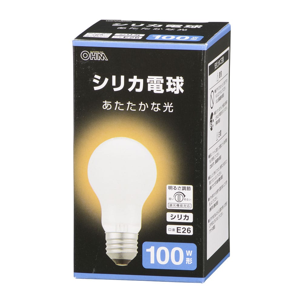 オーム電機 LB-D6695WN 06-4738 白熱電球 E26 100W形 シリカ電球（ご注文単位1袋）【直送品】