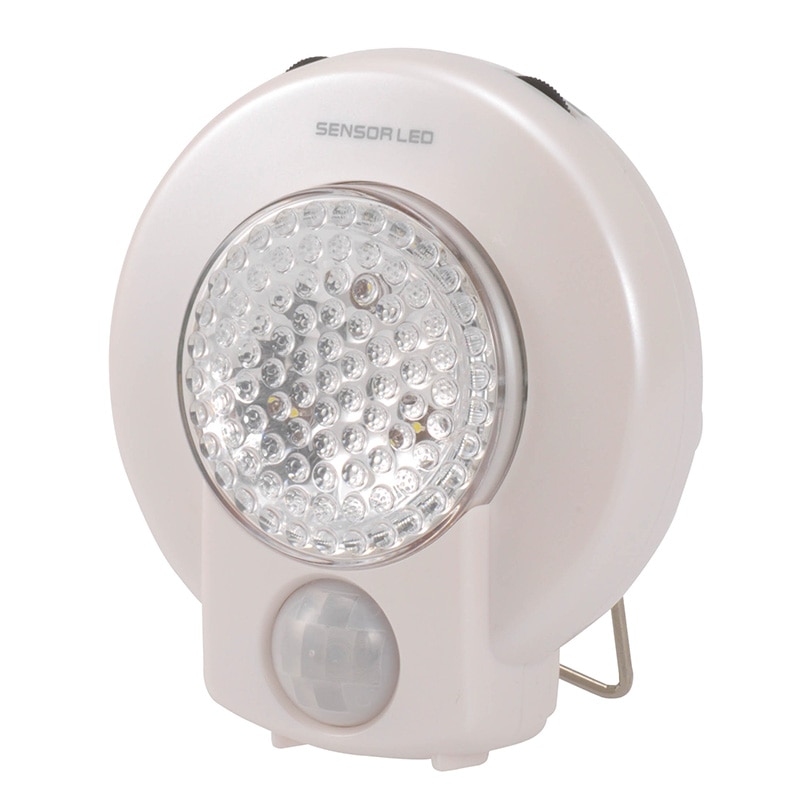 オーム電機 SR-303 07-2042 LEDセンサーライト 人感・明暗 白色LED（ご注文単位1袋）【直送品】