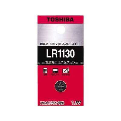 オーム電機 4904530015533 07-6206 東芝 アルカリボタン電池 LR1130(ご注文単位1袋)【直送品】