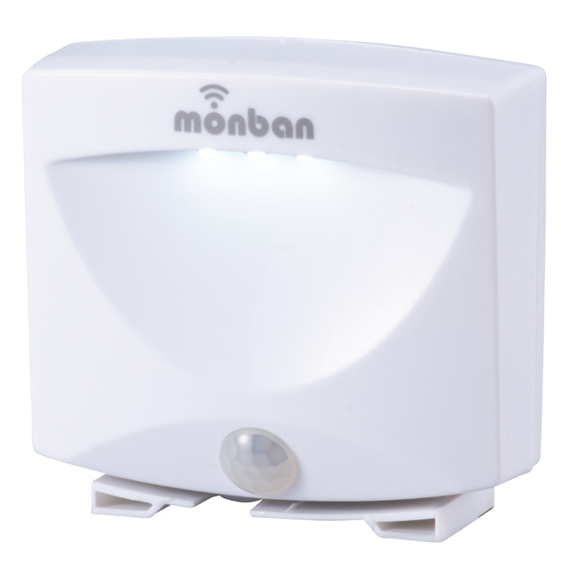 オーム電機 LS-BH02E4-W 07-8209 monban LEDセンサーフットライト 人感・明暗 白色LED（ご注文単位1袋）【直送品】