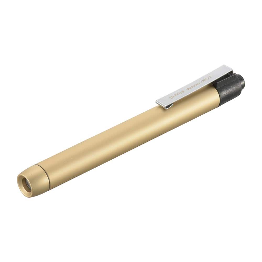 オーム電機 LH-PY1L-G2 08-1002 LEDペンライト 20ルーメン 電球色 ゴールド（ご注文単位1袋）【直送品】