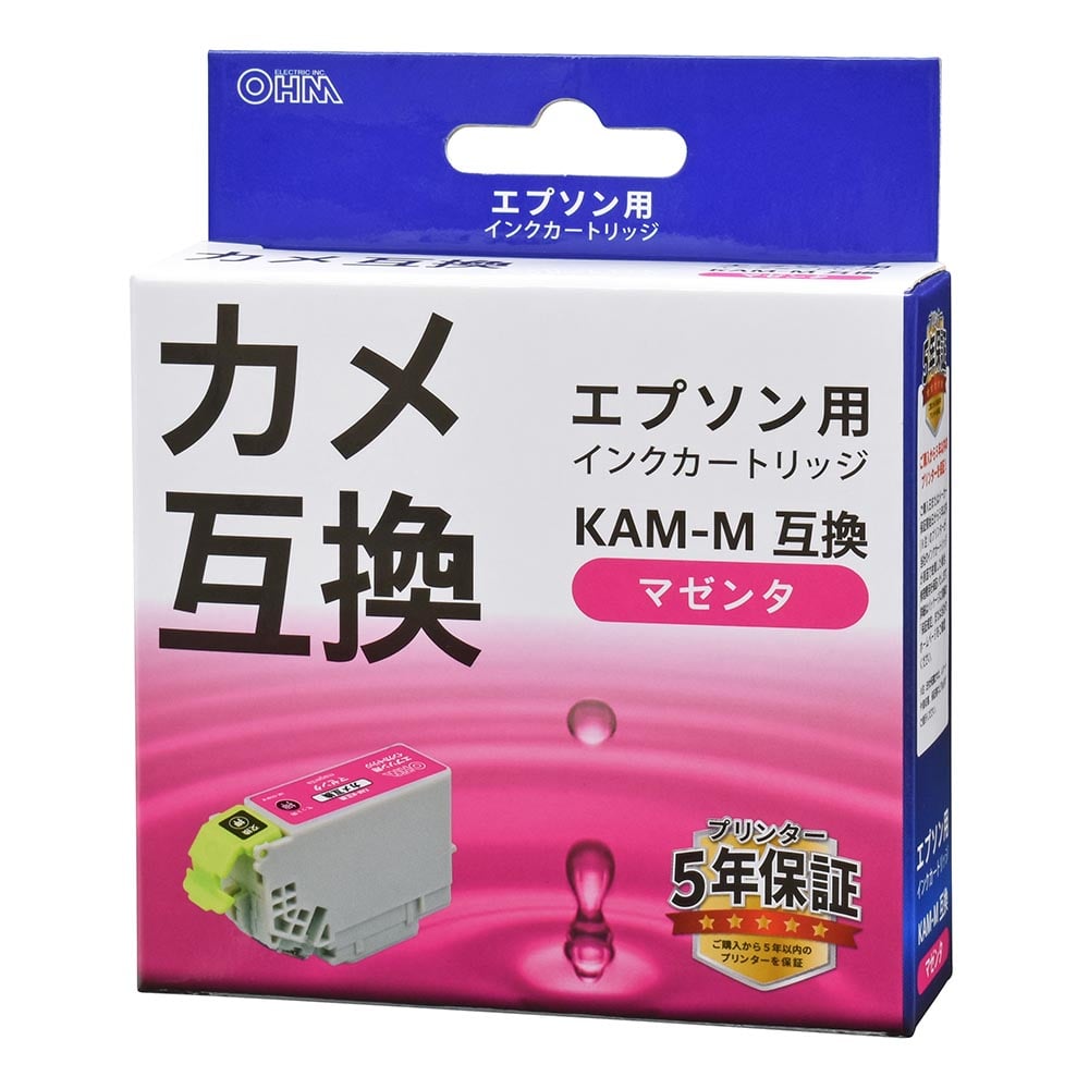 オーム電機 エプソン互換インク カメ マゼンタ 1個(ご注文単位1個)【直送品】