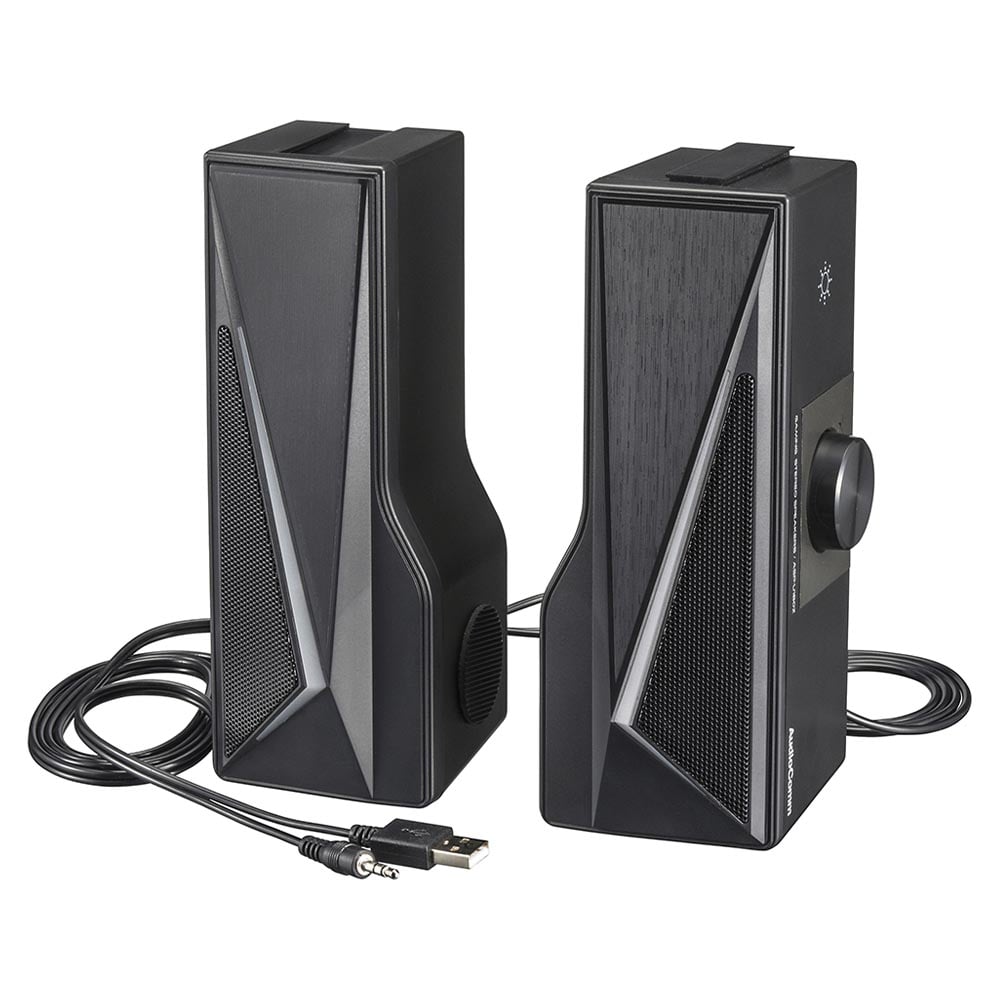 オーム電機 AudioCommゲーミングUSB電源スピーカー 1個（ご注文単位1個）【直送品】