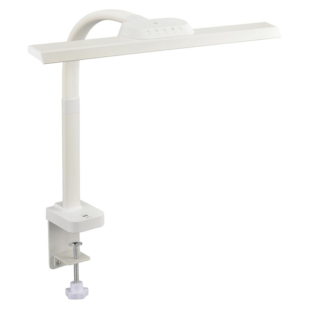 オーム電機 LEDクランプライト Tタイプ ホワイト 1個（ご注文単位1個）【直送品】