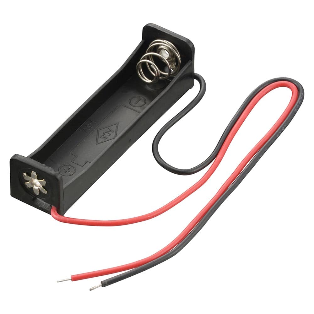 オーム電機 電池ケース 単4×1コ用 リード線付き 1個(ご注文単位1個)【直送品】