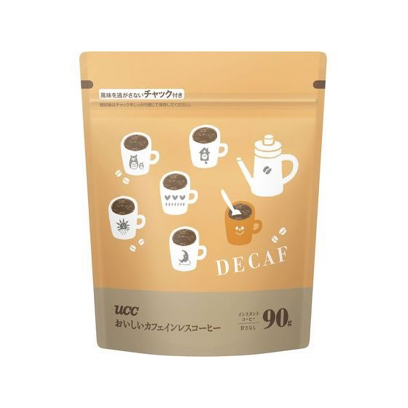 UCC おいしいカフェインレスコーヒー 袋 90g 1個※軽（ご注文単位1個)【直送品】