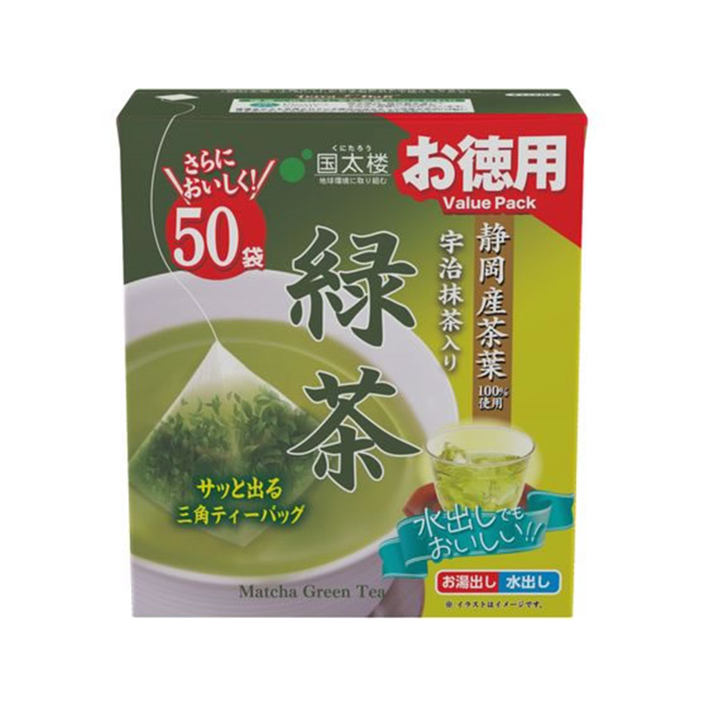 国太楼 お徳用 宇治抹茶入り緑茶 三角ティーバッグ 50P 1個※軽(ご注文単位1個)【直送品】