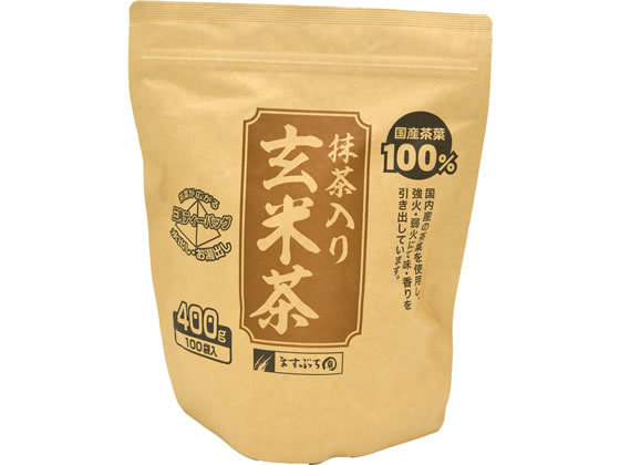 ますぶち園 オキロン三角ティーバッグ 抹茶入り玄米茶 100P 1パック※軽(ご注文単位1パック)【直送品】