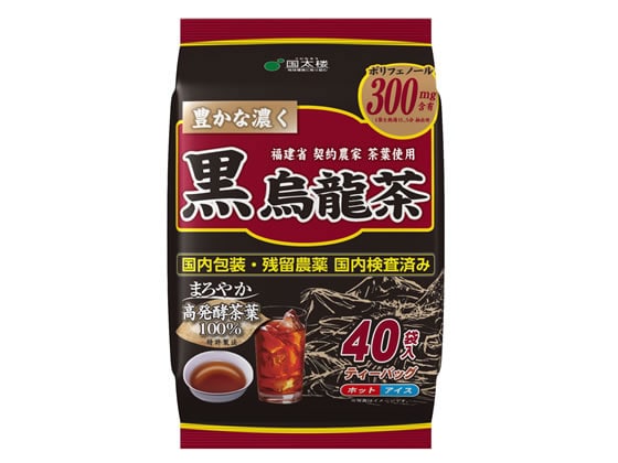 国太楼 豊かな濃く 黒烏龍茶ティーバッグ 40袋入 1パック※軽(ご注文単位1パック)【直送品】