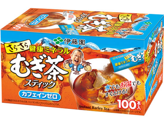 伊藤園 さらさら健康ミネラルむぎ茶 スティック100本 1箱※軽(ご注文単位1箱)【直送品】
