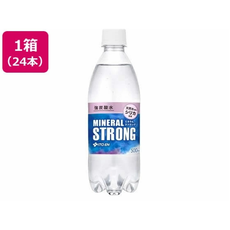 伊藤園 ミネラル ストロング 強炭酸水 500ml×24本 1箱※軽（ご注文単位1箱)【直送品】