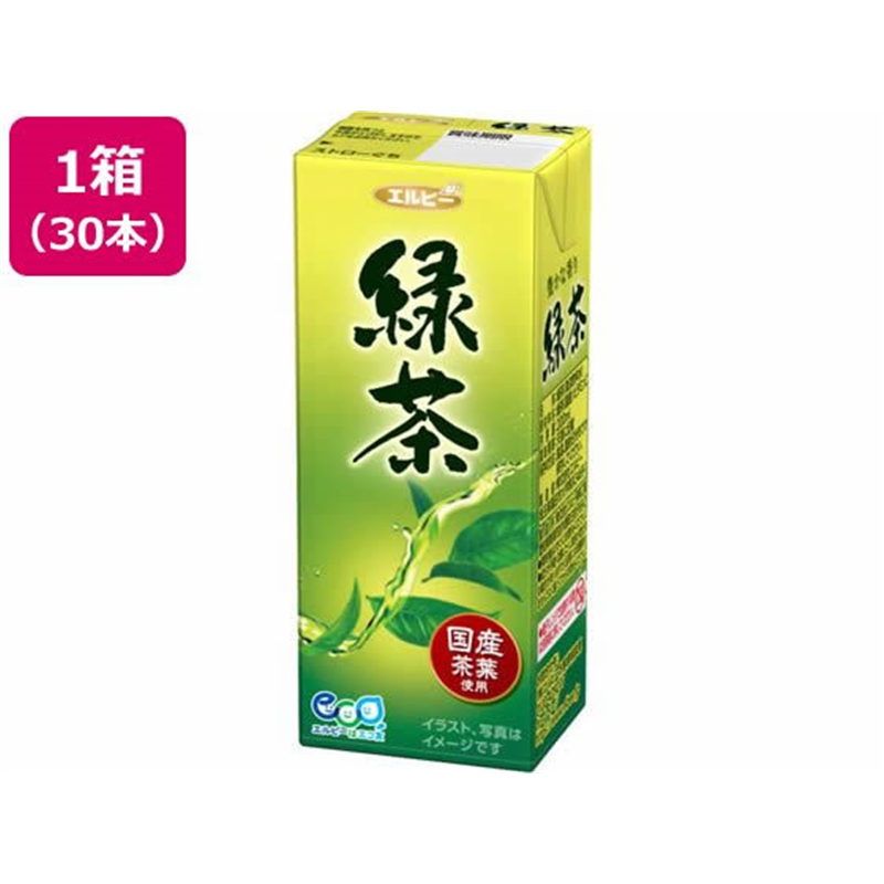 エルビー 緑茶 200ml×30本 24546 1箱※軽(ご注文単位1箱)【直送品】