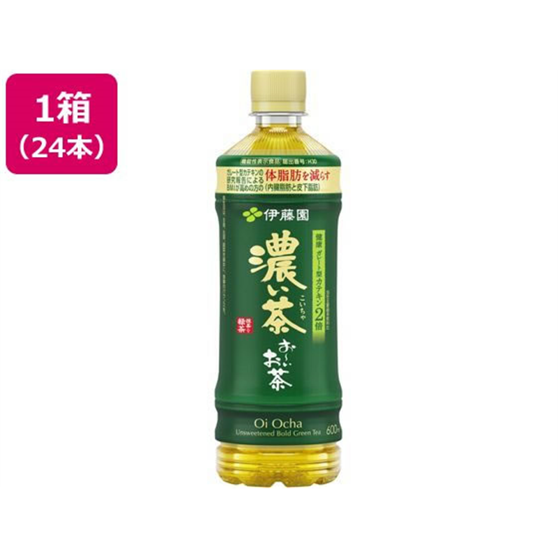 伊藤園 お～いお茶 濃い茶 600ml×24本 1箱※軽（ご注文単位1箱)【直送品】