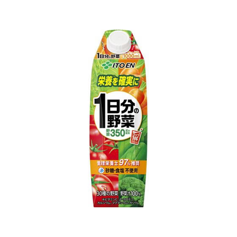 伊藤園 1日分の野菜屋根蓋型キャップ付き容器1L 19737 1本※軽（ご注文単位1本)【直送品】