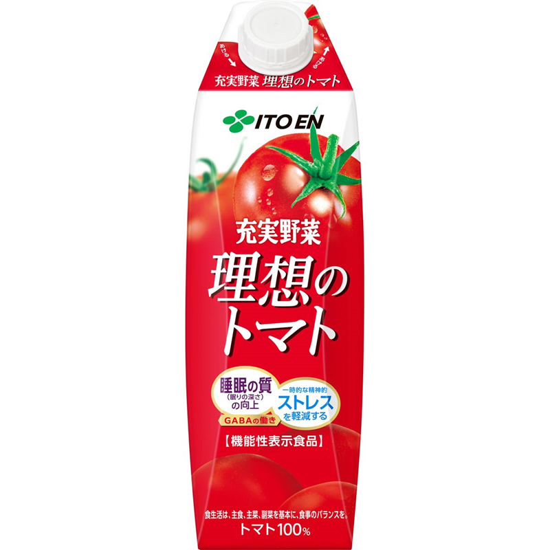 伊藤園 充実野菜理想のトマトキャップ付き 1L 1本※軽（ご注文単位1本)【直送品】