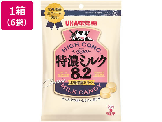 UHA味覚糖 特濃ミルク8.2 88g×6袋 91045 1箱※軽(ご注文単位1箱)【直送品】